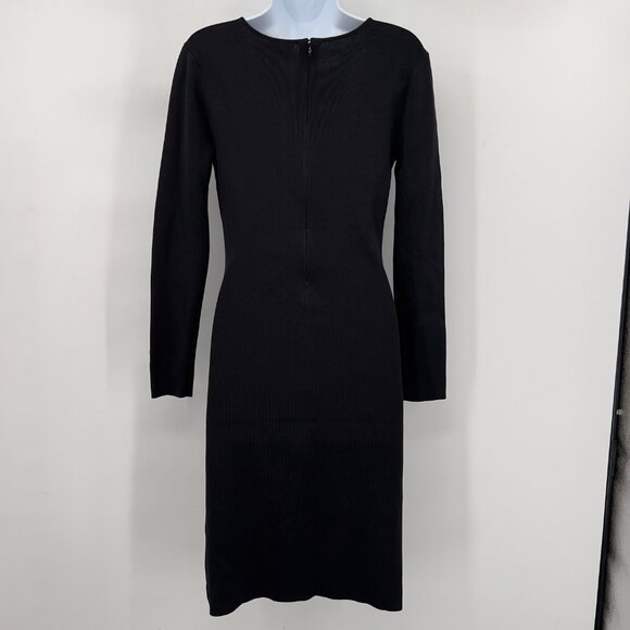 Sachin & Babi Violette Black Beaded Floral Long Sleeve Knit Cocktail Dress M NWT - Picture 4 of 11